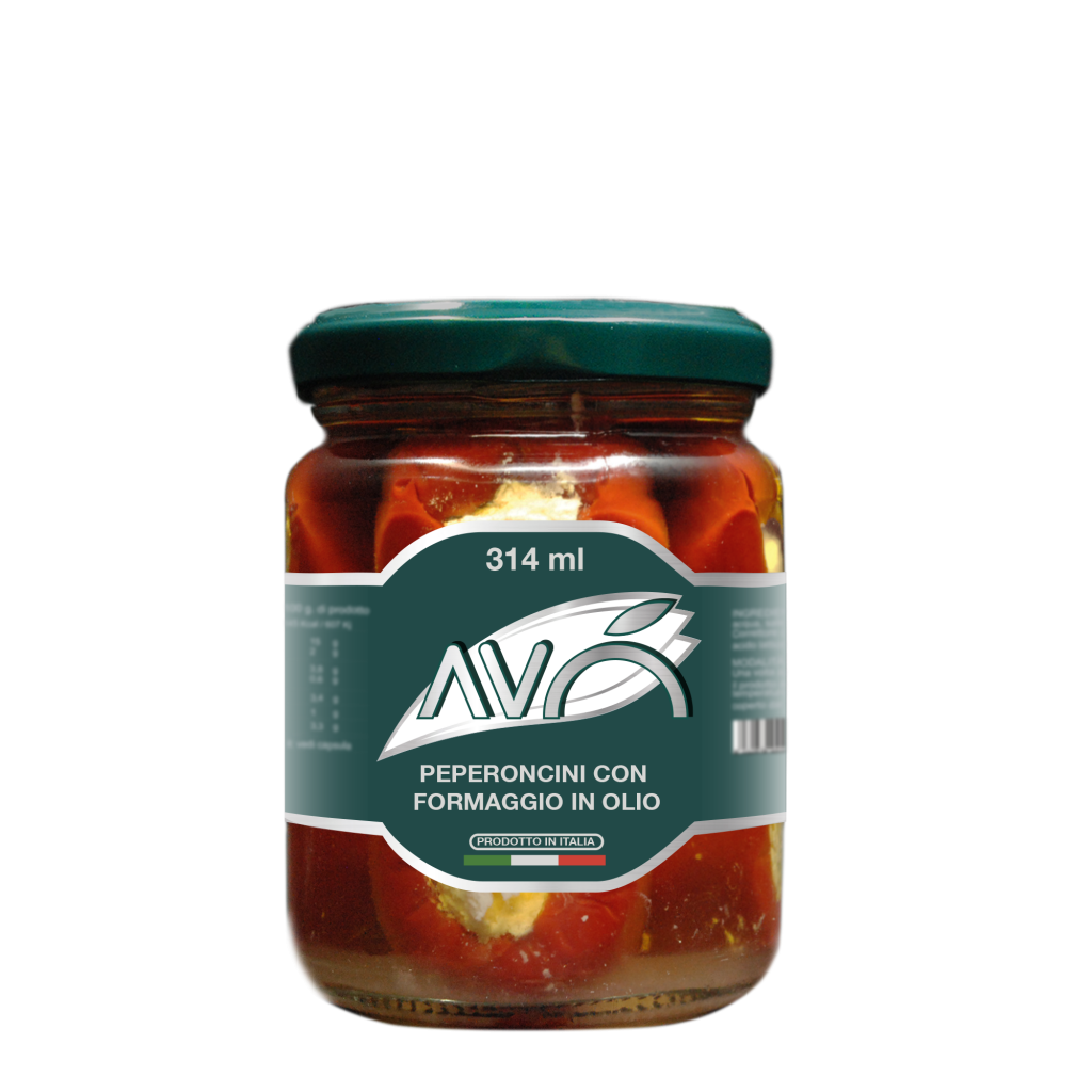 PEPERONCINI CON FORMAGGIO IN OLIO